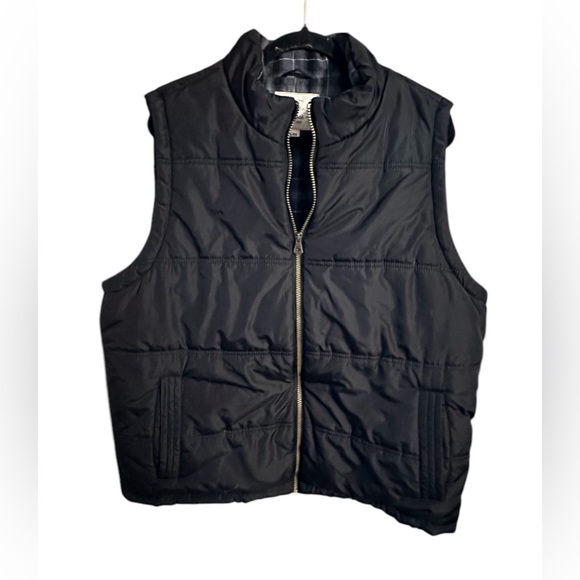 Weatherproof Vintage Other - Weatherproof Vintage black thick soft flannel lined zip up vest. Size XL